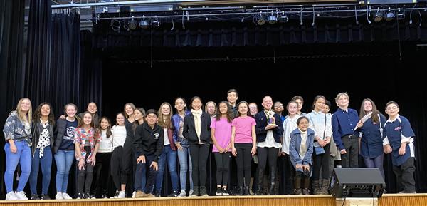 Speech team with trophy Speech team with trophy